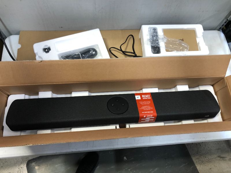 Photo 3 of Polk Audio React Sound Bar, Dolby & DTS Virtual Surround Sound, Next Gen Alexa Voice Engine with Calling & Messaging Built-in, Expandable to 5.1 with Matching React Subwoofer & SR2 Surround Speakers
