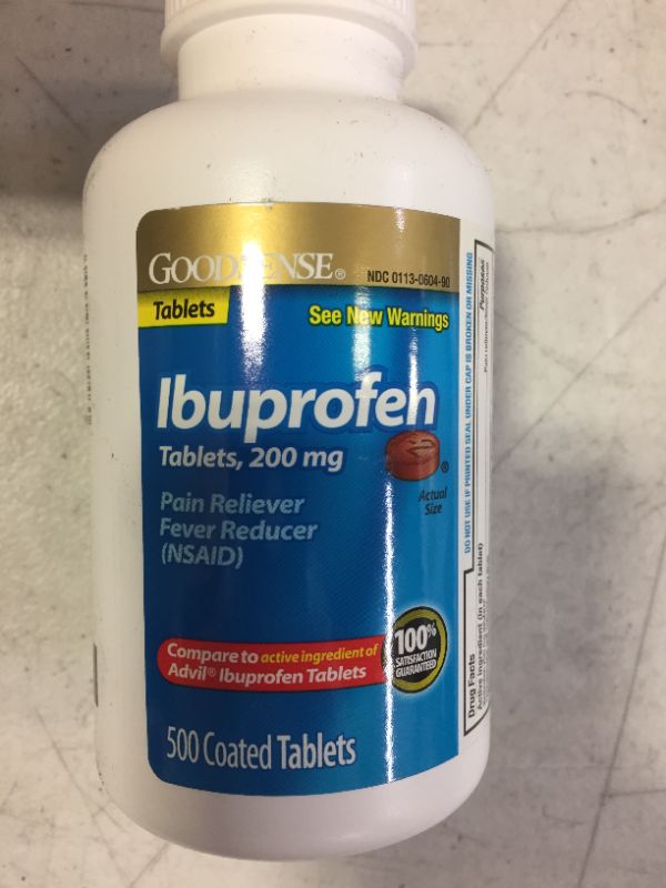 Photo 1 of GoodSense 200 mg Ibuprofen Tablets, Fever Reducer and Pain Relief from Body Aches, Headache, Arthritis Pain and More, 500 Count 3 pack 24 count-expires in Jan 2023
