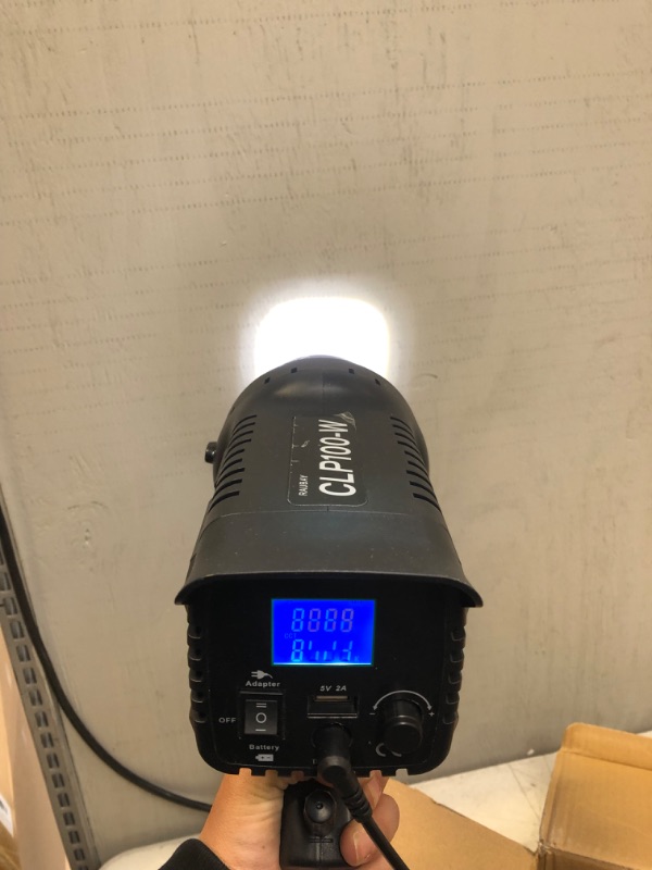 Photo 4 of ?100W COB? RAUBAY LED Photography Lighting with Bowens Mount, Video Studio Lights with Batteries Compartments & Handles & Remote Control for Indoor & Outdoor Shooting, Filming - CLP100W
