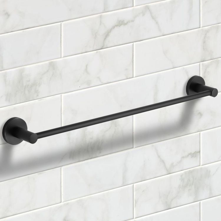 Photo 1 of 25 Inch Matte Black Towel Bar
