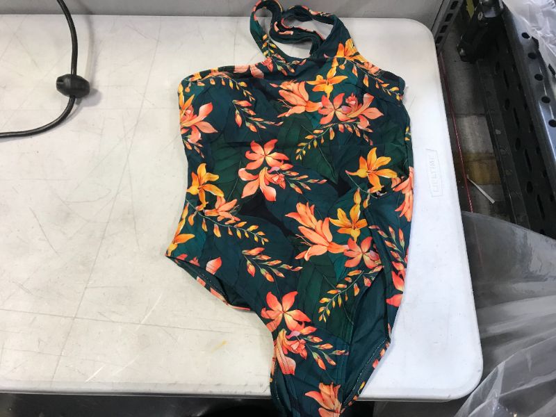 Photo 1 of Beatrice Floral One Shoulder One Piece Swimsuit
