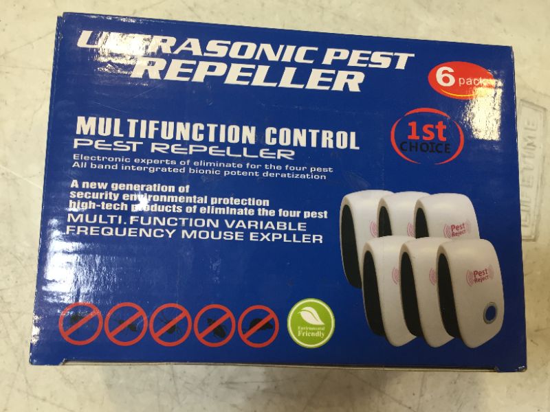 Photo 3 of Ultrasonic Pest Repeller Indoor, 6 Pack Mouse Repellent for Home Office Kitchen Warehouse Garage Restaurant Outdoor, Pest Control for Mole Mice Rodent Mosquito Repellent Electronic plug in