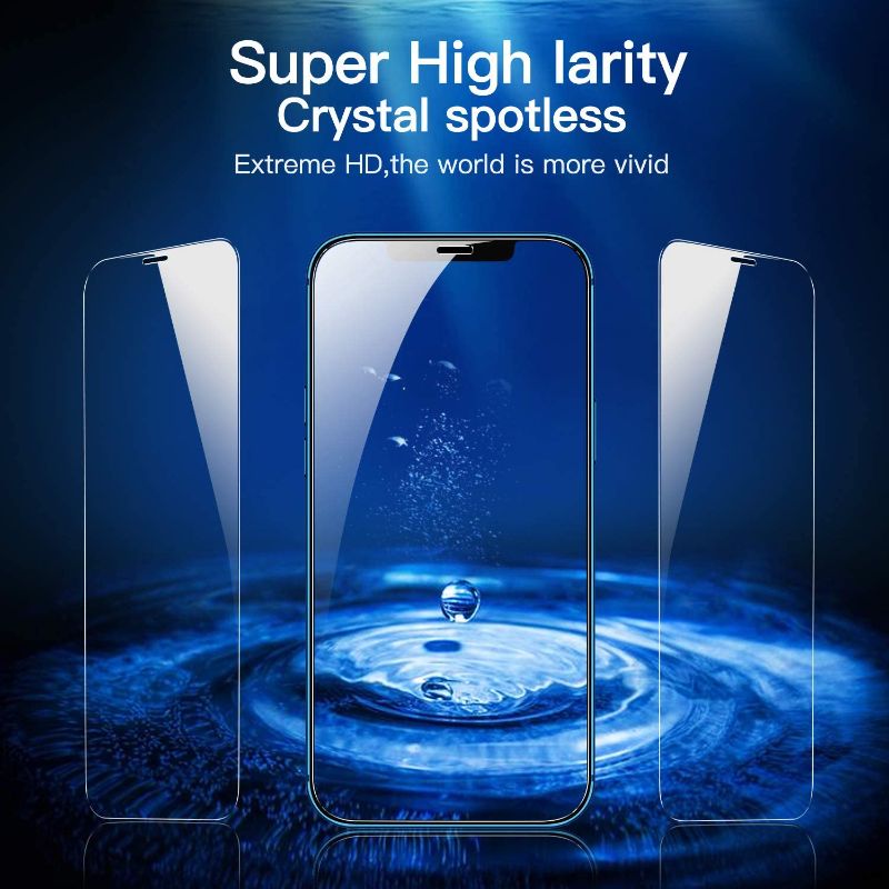 Photo 1 of **new brand factory sealed**WSKEN for iPhone 12 Pro max (6.7 inch) Screen Protector, 2 Pack [Easy Installation Device][Anti-Reflective] Diamonds Hard HD Tempered Glass Film
