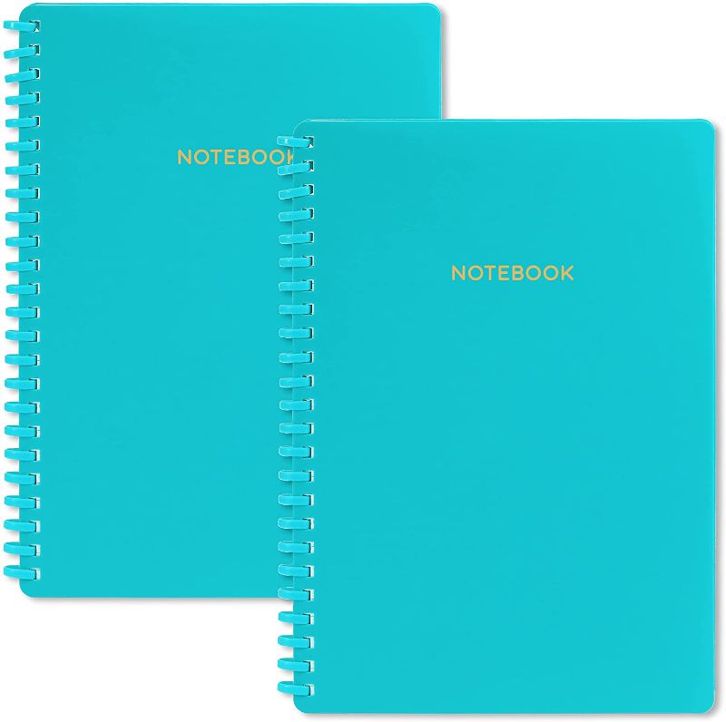 Photo 1 of 2 Pack Ruled Notebooks/Journals - Ruled/Lined Notebooks, 8.25” × 5.75”, Premium Paper, Spiral Notebook with Soft Ring Binding, Logo 3 PACKAGES
