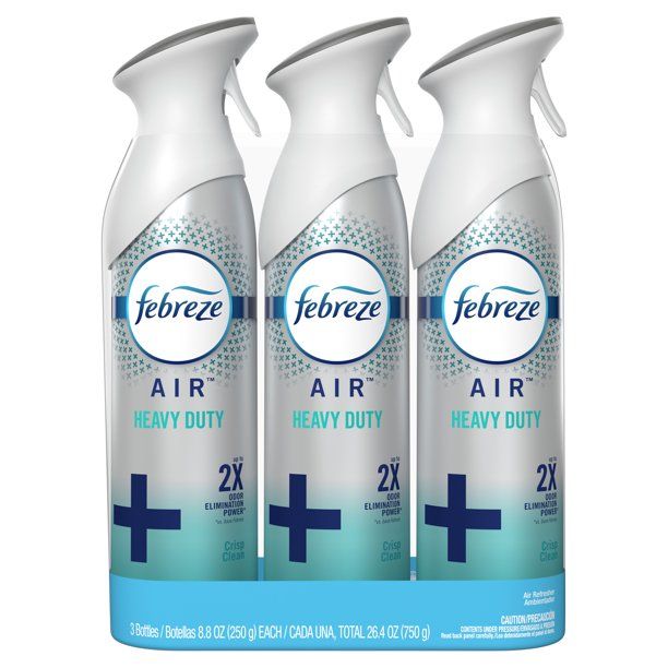 Photo 1 of Febreze Air Freshener Heavy Duty Crisp Clean (3 Count, 8.8 oz)