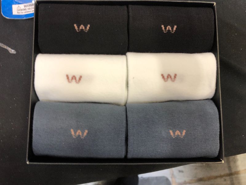 Photo 1 of Waynikue mens crew socks all season cotton dress socks assorted colors pack of 6 XL
