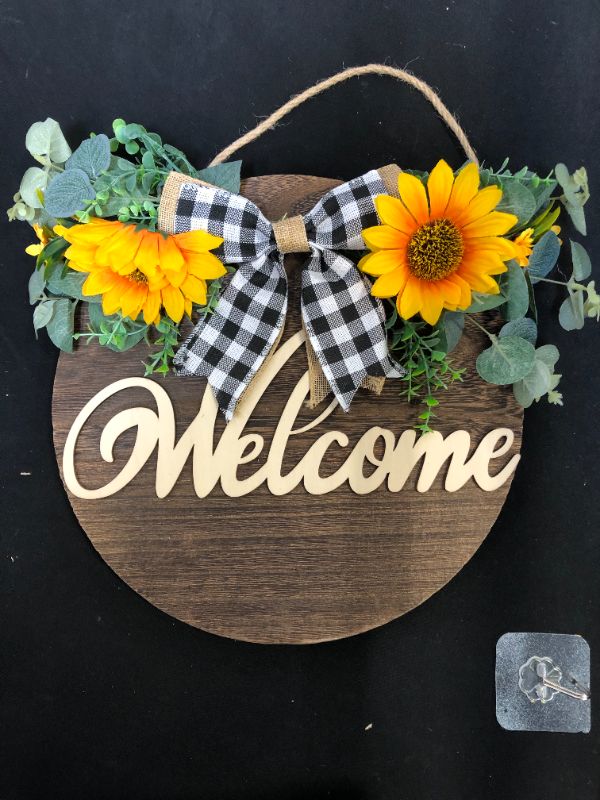 Photo 1 of BROWN WELCOME WREATH SIGN FOR FRONT DOOR