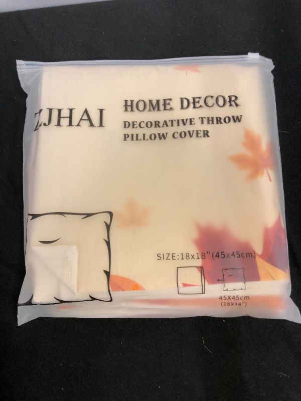 Photo 2 of ZJHAI Fall Pillow Covers 18x18 Inch Set of 4 Autumn Pumpkin Pillow Covers Holiday Rustic Linen Pillow Case for Sofa Couch Farmhouse Thanksgiving Fall Decorations Throw Pillow Covers
