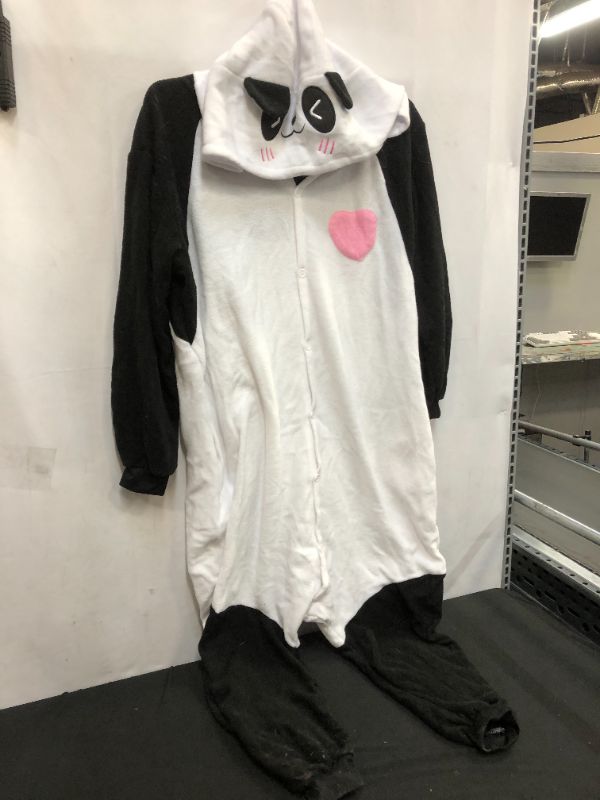 Photo 1 of ADULT PANDA ONESIE COSTUME FLEECE BUTTON DOWN SIZE LARGE