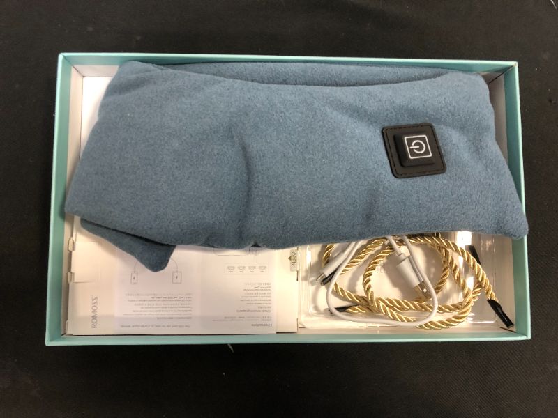 Photo 2 of Heated Scarf, AKASO Neck Heating Pad for Neck Pain Relif, USB Heated Scarves with 5000mAh Power Bank, Cordless Heated Neck Wrap with Auto Shut Off for Stiffness Relief (Blue)
