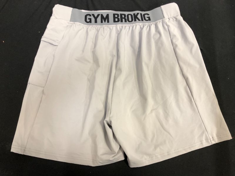 Photo 1 of MENS XL MOISTURE WICKING ATHLETIC SHORTS WITH POCKETS AND DRAWSTRING WAIST