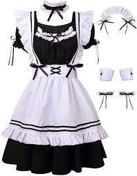 Photo 1 of WOMEN'S MAID ANIME COSPLAY FRENCH APRON COSTUME SIZE X LARGE