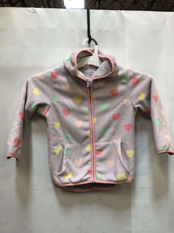 Photo 1 of GIRLS SIZE 5T HOODED FLEECE PURPLE/PINK HOODED ZIP JACKET