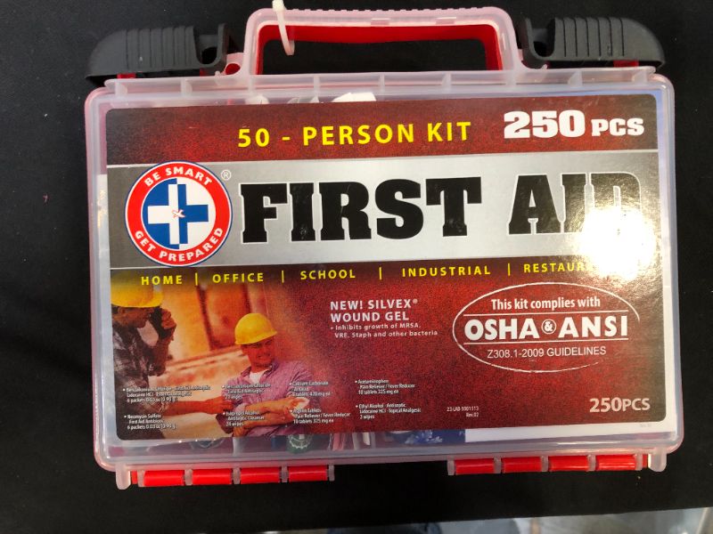 Photo 1 of Be Smart Get Prepared First Aid Kit, 250 Piece Set 1 Count
