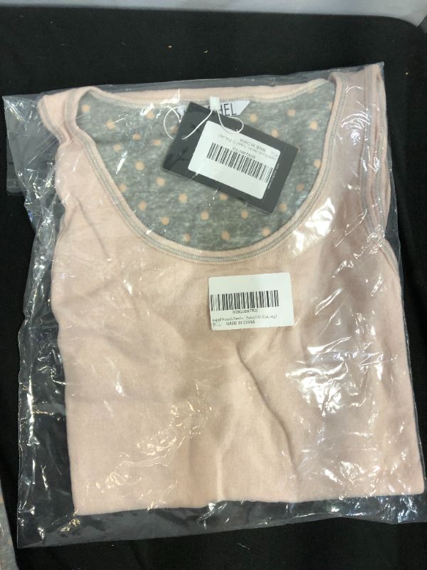 Photo 2 of Israphel Women's Sleeveless Soft Pajama Pink Grey Sleepwear for Women SIZE LARGE