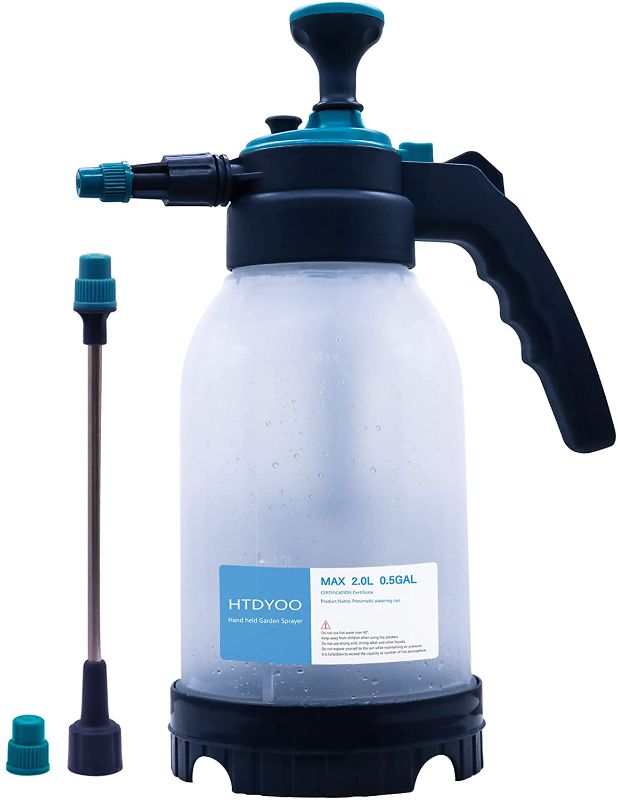 Photo 1 of 0.5 Gallon Hand Pump Sprayer, Hand Held Garden Sprayer, Water Spray unit With Adjustable Nozzle and Extra Extended Spray
