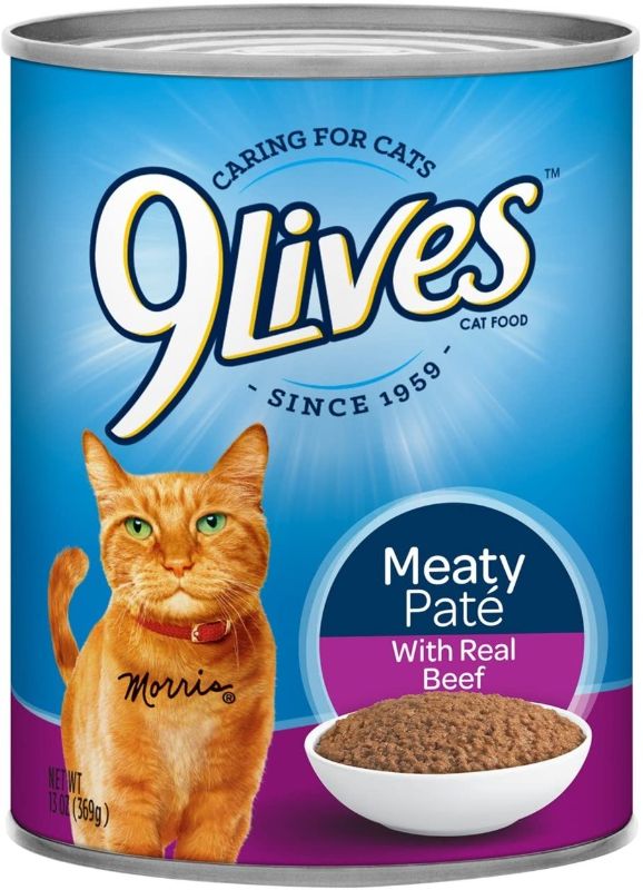 Photo 1 of 9Lives Meaty Pate Wet Cat Food -PACK OF 12 - EXP AUG - 28 - 22 
