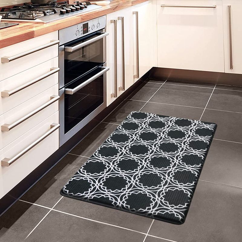 Photo 1 of AGELMAT Kitchen Mat, Anti Fatigue Rug 17"×30" Comfort Floor Cushioned Mat Anti-Slip Kitchen Rugs and Mats Waterproof Proof Memory Foam Ergonomic Throw Carpet for Standing Kitchen Office Laundry.
