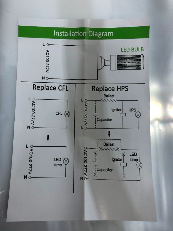 Photo 1 of UL Listed 300W LED Corn Light Bulb, E39 Mogul Base LED Bulbs 5000K Daylight ?1200Watt CFL HPS Metal Halide Bulb Equivalent, Large Area Lamp Replacement for Garage, Warehouse,High Bay Lighting
