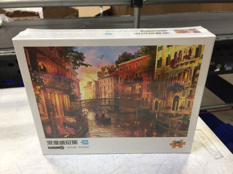 Photo 2 of 1000 Pieces Paper Puzzles for Adults Jigsaw Puzzles Intellectual Game Learning Education Decompression Toys - Romantic Venice (27.5 x 19.7 inches)
