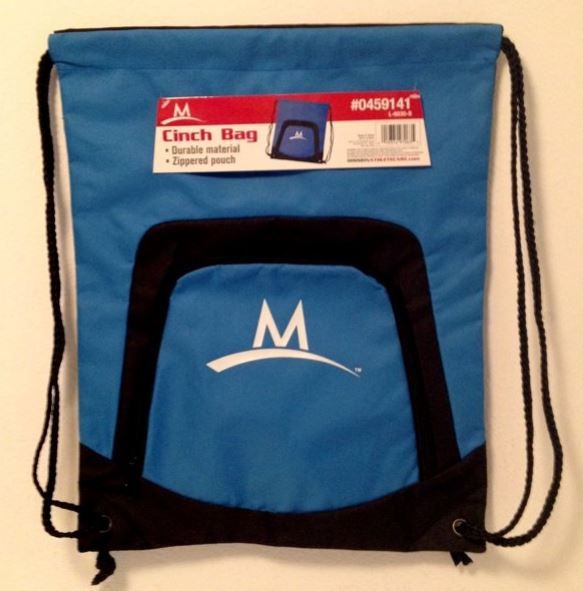 Photo 1 of  Cinch Bag Backpack Unisex Blue Denier, Durable material for everyday wear By Mission Athletecare