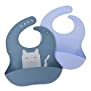 Photo 1 of Labcosi Silicone Baby Bibs for Babies & Toddlers Set of 2, Baby Feeding Bibs for Boys and Girls CAT PRINT 