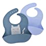Photo 1 of Labcosi Silicone Baby Bibs for Babies & Toddlers Set of 2, Baby Feeding Bibs for Boys and Girls CAT PRINT
