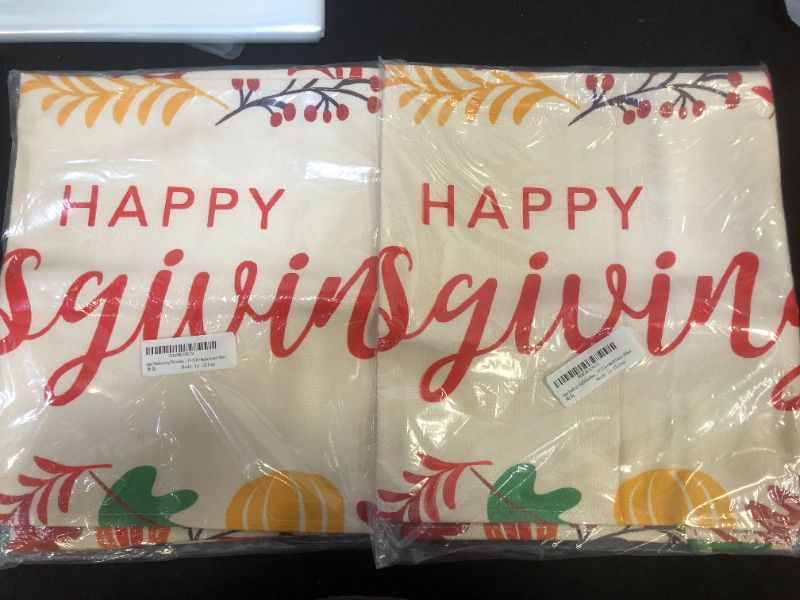 Photo 2 of  2 PACK Animsco Thanksgiving Table Runner Fall Table Runners for Thanksgiving Holiday Table Decoration 13×72 in