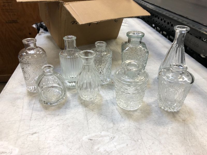 Photo 3 of Bonne Ambiance Small Glass Bud Vase set of 9