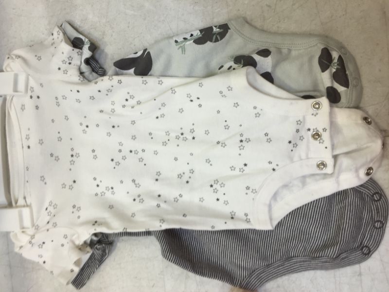 Photo 2 of Baby 3pk Organic Cotton Panda Bodysuit - Little Planet By Carter's Gray 6 mo