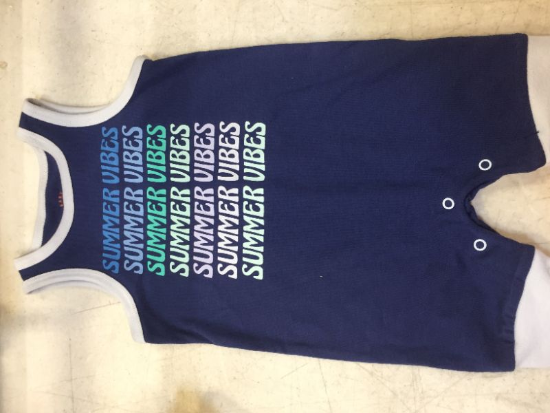Photo 1 of Cat and Jack Baby Boys' Summer Vibes Navy Blue Romper Size 3-6 Months