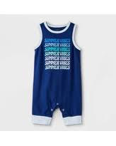 Photo 1 of Cat and Jack Baby Boys' Summer Vibes Navy Blue Romper Size 3-6 Months