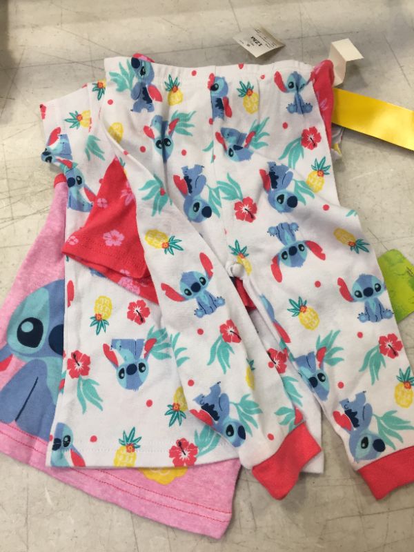 Photo 2 of Baby Girls' 4pc Lilo & Stitch Pajama Set - Pink 12M