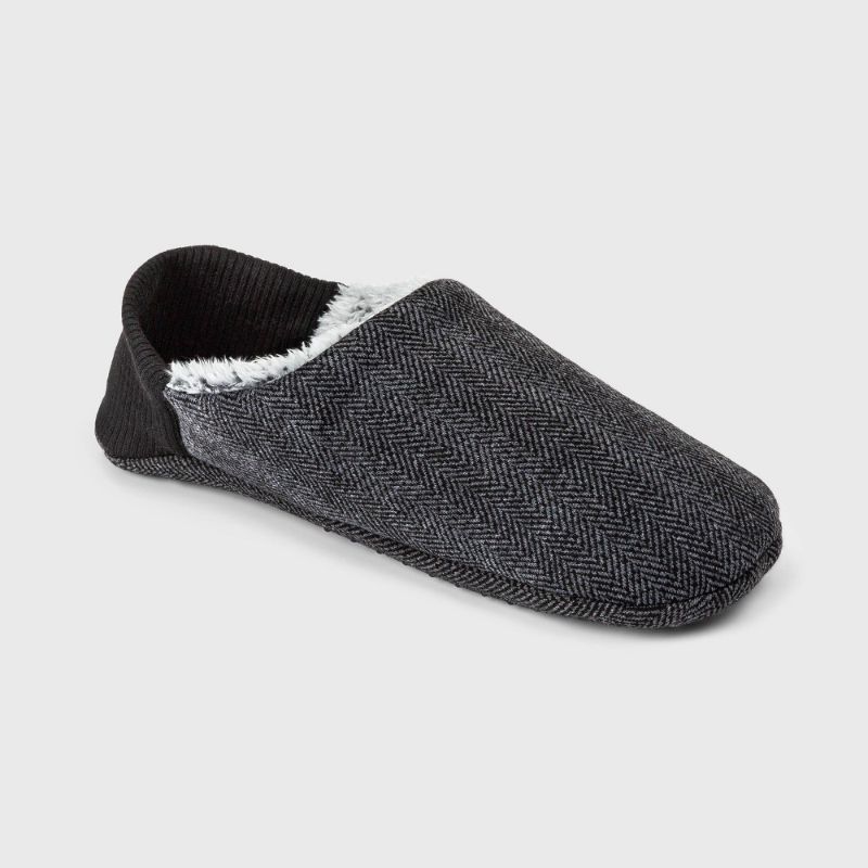 Photo 1 of Adult Herringbone Fleece Lined Pull-on Slipper Socks with Huggable Heel & Grippers - Wondershop M/L 