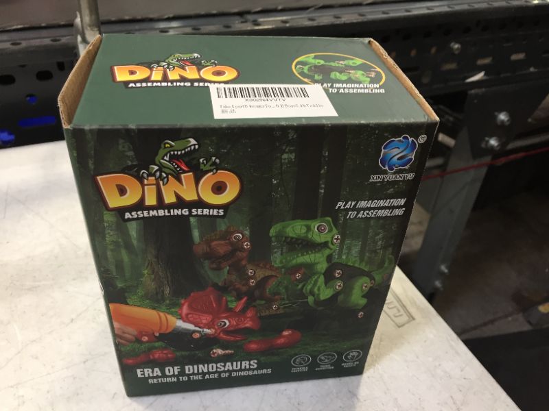 Photo 2 of Take Apart Dinosaur Toys for Kids - 2 Pack Dino Set with Tools, Green T Rex & Red Triceratops STEM Learning Building Blocks Kit, Best Birthday Gifts for Age 3 4 5 6 7 Year Old Boys Girls Toddler