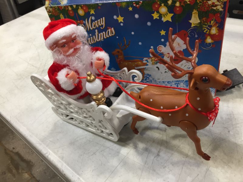 Photo 2 of Christmas Santa's Sleigh with Reindeer Electric