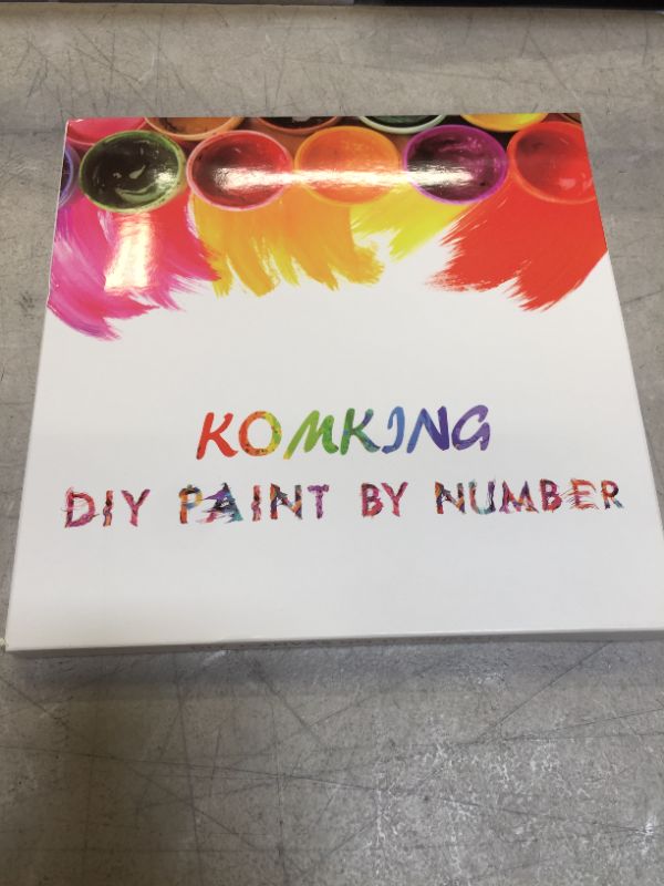 Photo 2 of Komking Paint by Numbers for Adult, DIY Paint by Number Kits for Kids Beginner on Canvas Painting Without Frame, Colorful Giraffe 16x20inch
