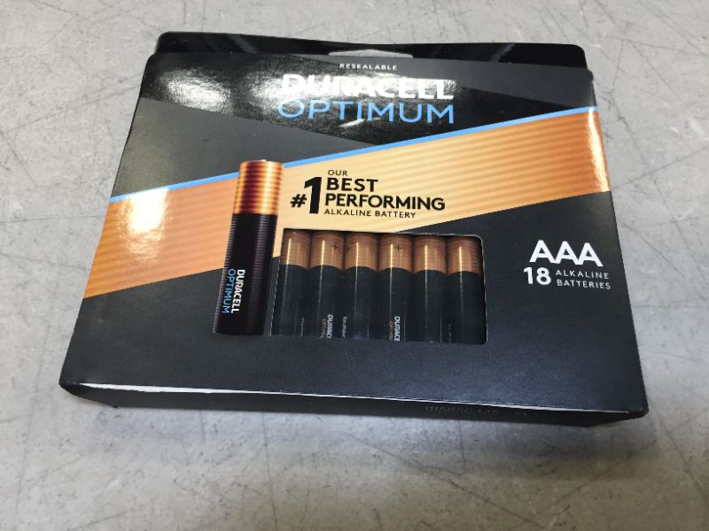 Photo 2 of Duracell Optimum Batteries, Alkaline, AAA, 1.5 V, 18 Pack - 18 batteries