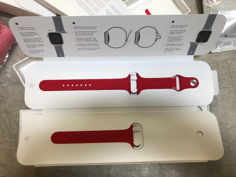 Photo 1 of Apple Watch Series 7 GPS, 45mm (Product) RED Aluminum Case with (Product) RED Sport Band - Regular
