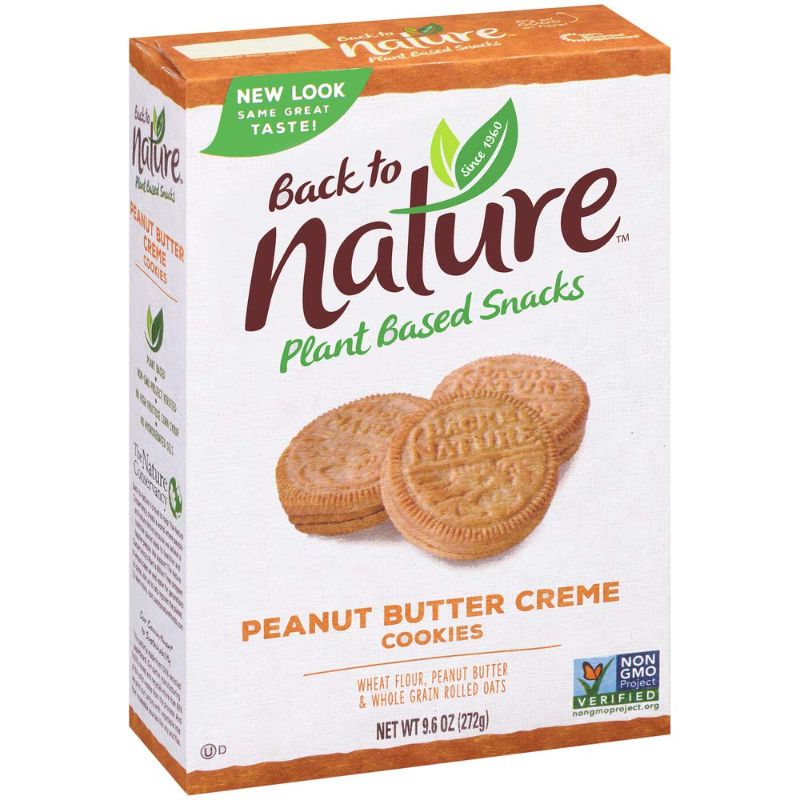 Photo 1 of 4 Pk Back to Nature Non-GMO Cookies, Peanut Butter Creme, 9.6 Ounce EXP 12/10/21
