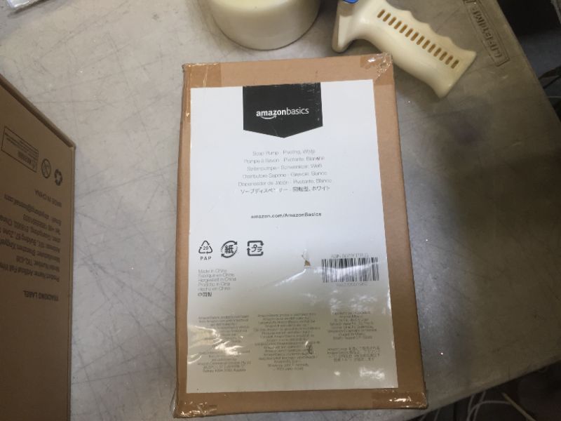 Photo 3 of Amazon Basics Pivoting Soap Pump Dispenser - White
