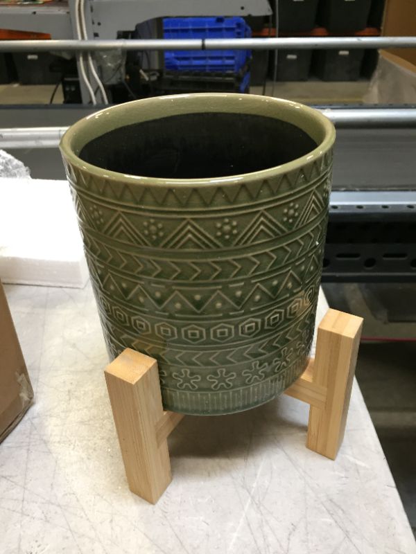 Photo 1 of Ceramic Plant Pot with Stand