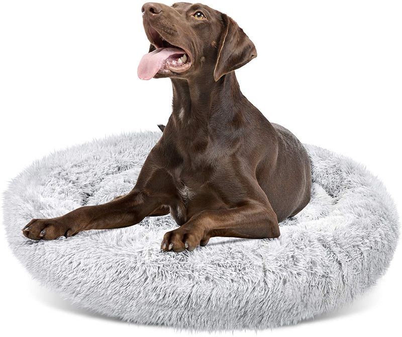 Photo 1 of DELOMO Pet Bed for Extra Large Dog, Dog Furry Bed, Self-Warming Pet Cushion Bed, Raised Pet Bed for Dogs&Cats, Washable Pet Bed with 2 Cover for Cleaning