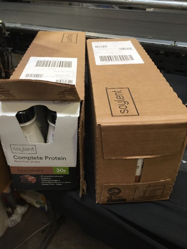 Photo 1 of 2 Cases Soylent Complete Protein Shake - Chocolate 24 bottles total
best by 01/20/2022