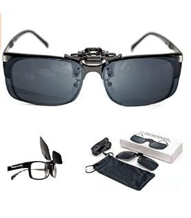 Photo 1 of Polarized Clip-on Driving Sunglasses with Flip Up, Anti-Reflective UV400, Large
