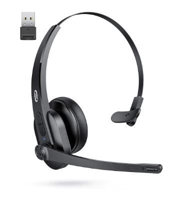 Photo 1 of Wireless Headset with Microphone, Mute Button, Noise Cancelling Mic ( With USB Adapter )
