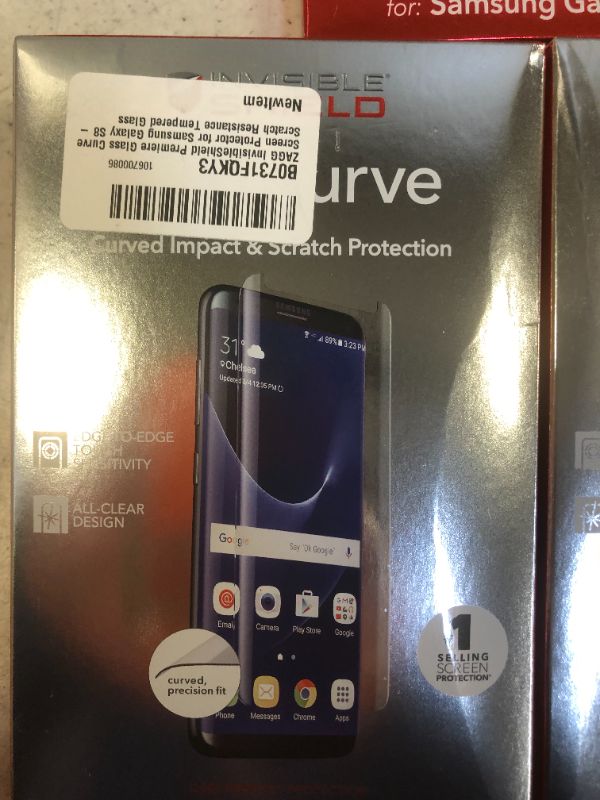 Photo 2 of (PACK OF 3) ZAGG InvisibleShield Premiere Glass Curve Screen Protector for Samsung Galaxy S8 - Scratch Resistance Tempered Glass
