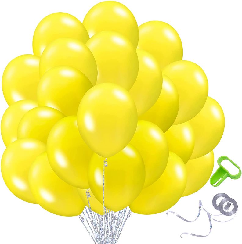 Photo 1 of 108pcs Kosea Yellow Balloons For Parties 12inch Latex Ballons For Balloon Arch Garland Kit Globos De Cumpleaños Baby Shower Birthday Baloons For Fiesta Party Decorations Valentine Bride Ballon
