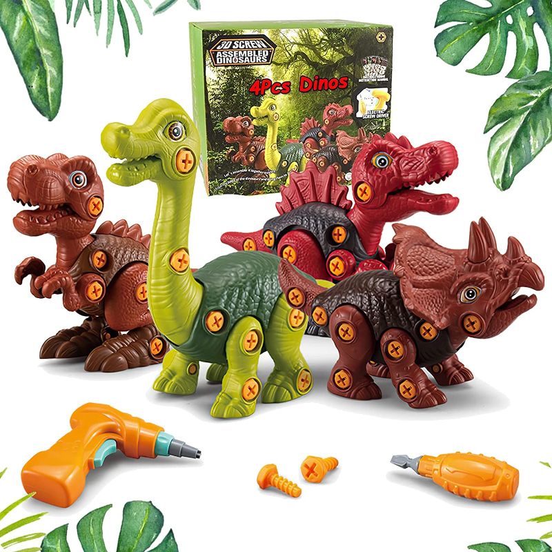 Photo 1 of FAM MITGLIE Dinosaur Toys for Kids 3-5, Take Apart Dinosaur Toys STEM Dinosaurs Construction Building Toy Set with Electric Drill for 3 4 5 6 7 8 Year Old Boys and Girls Christmas Birthday Gifts