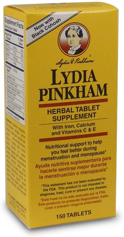 Photo 1 of Lydia Pinkham Herbal Supplement Tablets for Menstruation and Menopause Support, 150 Count ----EXP 03/2024